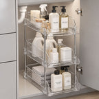 ⏳ Time-Limited Special ⏰ Multifunctional Pull-Out Storage Organizer – Clear 2/3-Tier Design for Bathroom, Under-Sink Cabinets & Vanity ✨