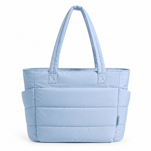 Bolso Tote Puffer para Mujer, Bolsa Acolchada Ligera de Gran Capacidad con Compartimento para Laptop, Bolsa Casual para Trabajo, Viajes y Compras