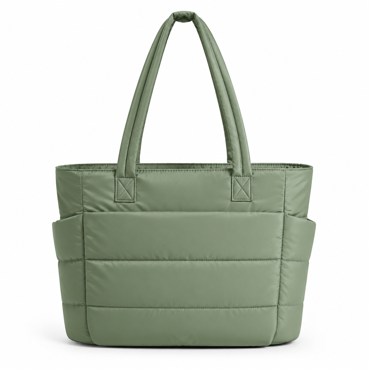 Bolso Tote Puffer para Mujer, Bolsa Acolchada Ligera de Gran Capacidad con Compartimento para Laptop, Bolsa Casual para Trabajo, Viajes y Compras