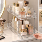 ⏳ Time-Limited Special ⏰ Multifunctional Pull-Out Storage Organizer – Clear 2/3-Tier Design for Bathroom, Under-Sink Cabinets & Vanity ✨