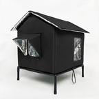 ⏳Time-Limited Special⏰All-Weather Elevated Outdoor Cat House – Waterproof Oxford Cloth, Thermal Aluminum Lining & Foldable Design 🌧️