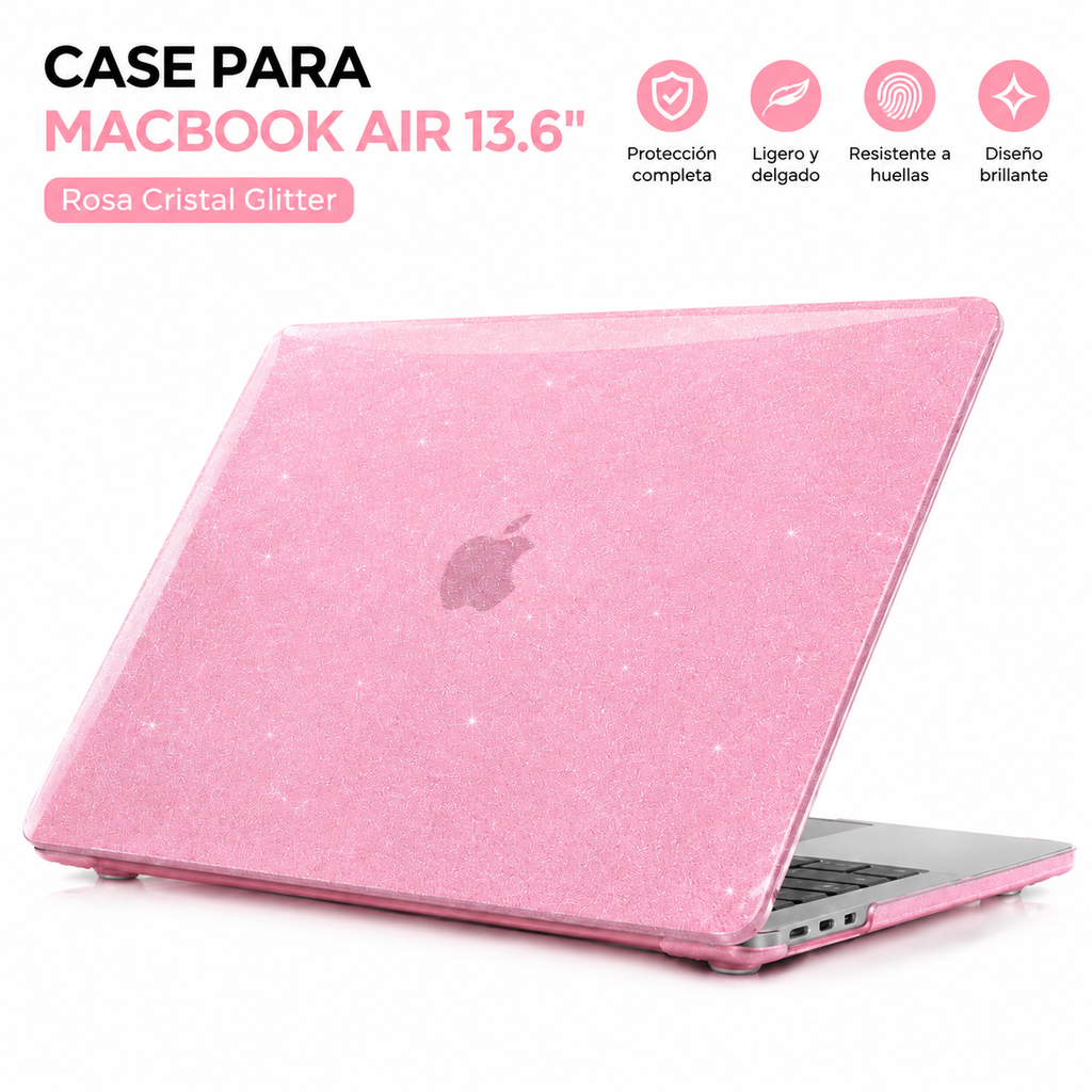 Lunaver Funda Protectora para MacBook Air y MacBook Pro – 13, 14 y 16 Pulgadas | Transparente, Mate y Cristal Glitter