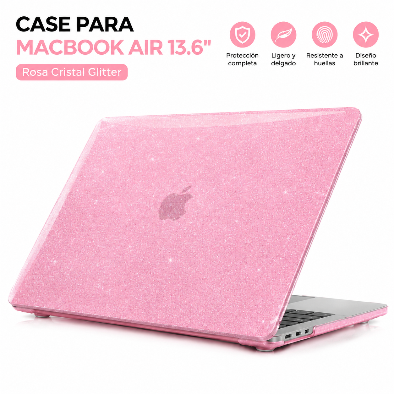 Lunaver Funda Protectora para MacBook Air y MacBook Pro – 13, 14 y 16 Pulgadas | Transparente, Mate y Cristal Glitter