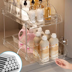 ⏳ Time-Limited Special ⏰ Multifunctional Pull-Out Storage Organizer – Clear 2/3-Tier Design for Bathroom, Under-Sink Cabinets & Vanity ✨