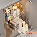 ⏳ Time-Limited Special ⏰ Multifunctional Pull-Out Storage Organizer – Clear 2/3-Tier Design for Bathroom, Under-Sink Cabinets & Vanity ✨