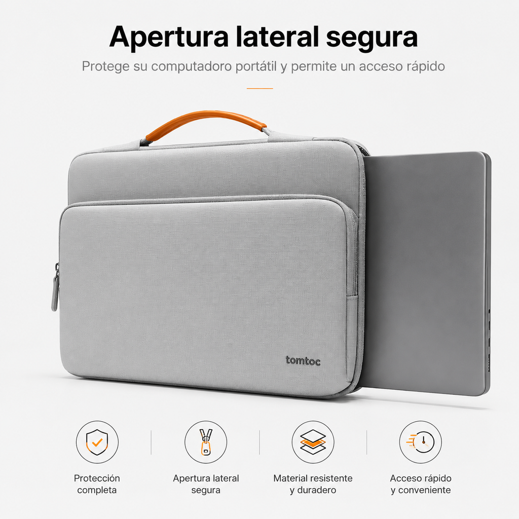 Bolsa para Laptop 13-15.6” Impermeable con Protección 360° – Diseño Delgado y Elegante para Trabajo y Viajes