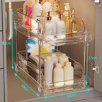 ⏳ Time-Limited Special ⏰ Multifunctional Pull-Out Storage Organizer – Clear 2/3-Tier Design for Bathroom, Under-Sink Cabinets & Vanity ✨